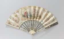Folding fan with wedding scene, c.1775-c.1799 Creator: Anon