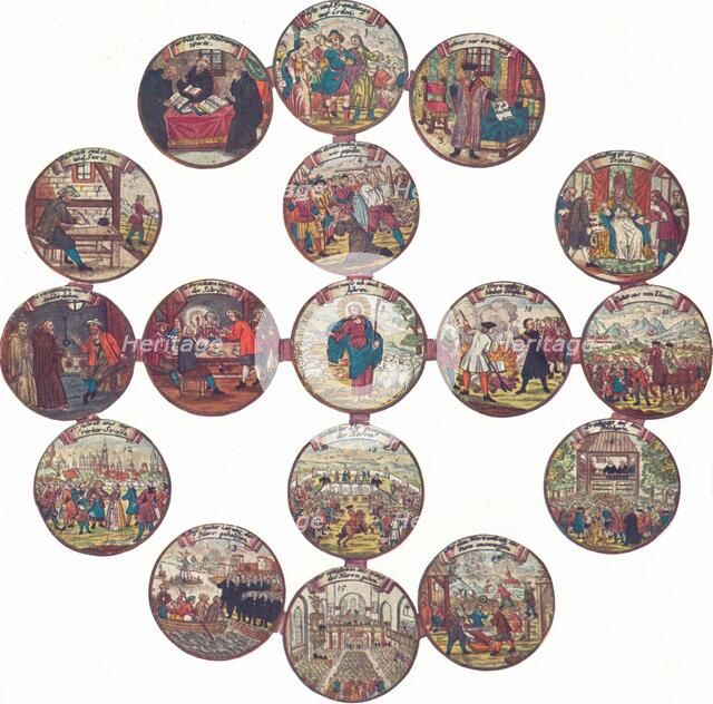 Folding Prints for Enclosure in Split Thalers, 1907. Artist: Unknown