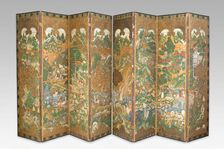 Folding Screen (Biombo), China, 17th century. Creator: Unknown
