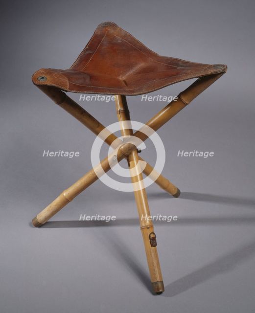 Folding stool, before 1932. Creator: Unknown.