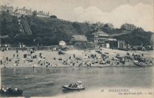Folkestone. The Beach and Lifts late 19th-early 20th century
