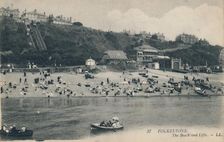 Folkestone. The Beach and Lifts late 19th-early 20th century