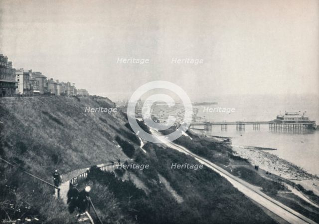 'Folkestone - View Showing the Lees and the Pier', 1895. Artist: Unknown.