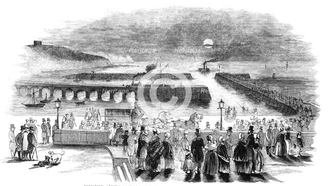 Folkestone: Arrival of the Indian Mail - Express Omnibus proceeding to receive it, 1844. Creator: Unknown.