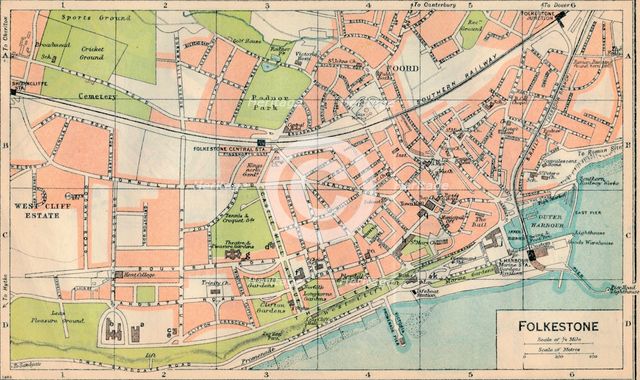 'Folkestone', c20th Century. Artist: John Bartholomew.