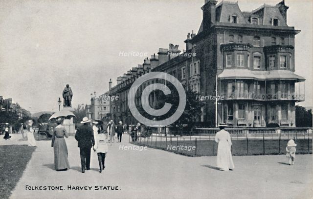 'Folkestone. Harvey Statue', late 19th-early 20th century. Artist: Unknown.