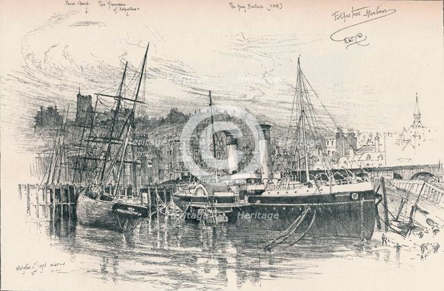 Folkestone Harbour, 1896, (1898). Artist: Edward William Charlton