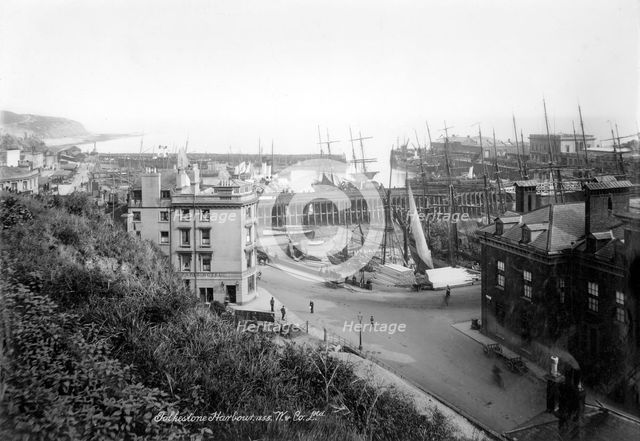 Folkestone Harbour, Folkestone, Kent, 1890-1910. Artist: Unknown