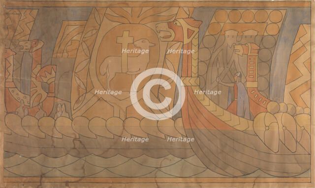 Folklore Drawing, 1895-1898. Creator: Munthe, Gerhard (1849-1929).