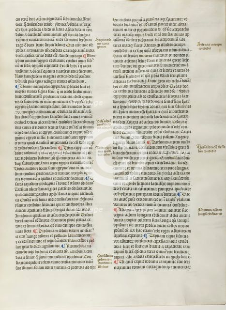 Folio Eight from Burchard of Sion's De locis ac mirabilibus mundi, or an Illuminated Ge..., c. 1460. Creator: Burchard of Mount Sion.