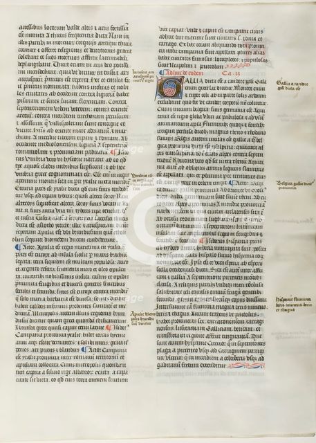 Folio Four from Burchard of Sion's De locis ac mirabilibus mundi, or an Illuminated Geo..., c. 1460. Creator: Burchard of Mount Sion.