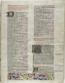 Folio One from Burchard of Sion's De locis ac mirabilibus mundi, or an Illuminated Geog..., c. 1460. Creator: Burchard of Mount Sion