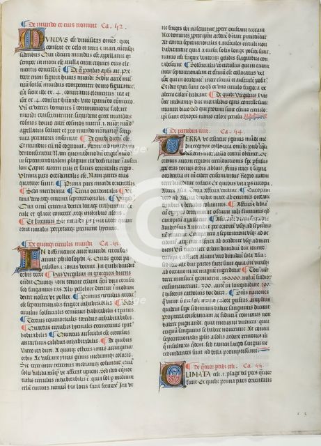 Folio Nineteen from Burchard of Sion's De locis ac mirabilibus mundi, or an Illuminated..., c. 1460. Creator: Burchard of Mount Sion.