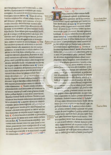 Folio Six from Burchard of Sion's De locis ac mirabilibus mundi, or an Illuminated Geog..., c. 1460. Creator: Burchard of Mount Sion.