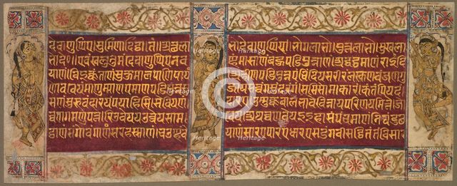 Folio with Dancing Women, early 1500s. Creator: Unknown.