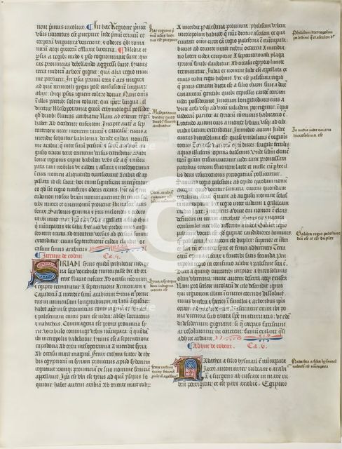 Folio Two from Burchard of Sion's De locis ac mirabilibus mundi, or an Illuminated Geog..., c. 1460. Creator: Burchard of Mount Sion.