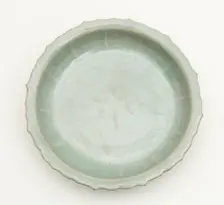 Foliate and Lobed Dish with Floral Sprays, South Korea, Goryeo dynasty (918-1392), 12th century. Creator: Unknown