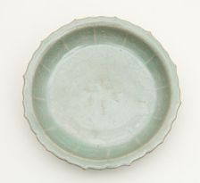 Foliate and Lobed Dish with Floral Sprays, South Korea, Goryeo dynasty (918-1392), 12th century. Creator: Unknown