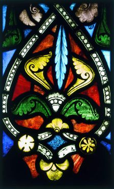 Foliate Border Section, French, ca. 1140-44. Creator: Unknown