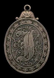 Foliate Letter J [reverse], possibly 18th or 19th century. Creator: E.U.