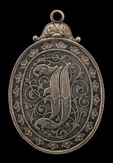 Foliate Letter J [reverse], possibly 18th or 19th century. Creator: E.U.
