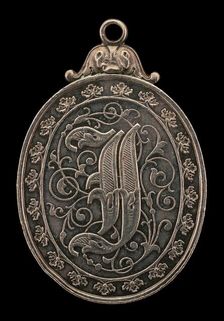 Foliate Letter J [reverse], possibly 18th or 19th century. Creator: E.U.