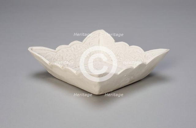 Foliate Square Dish, Liao dynasty (907-1124), late 10th century. Creator: Unknown.