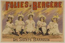 Folies Bergère. Les Sisters Barrison , 1890s. Creator: Choubrac, Alfred (1853-1902)