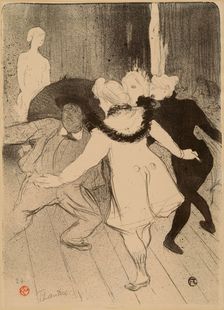 Folies Bergère: the Modesty of Monsieur Prudhomme (Folies-Bergère: Les pudeurs de Monsieur..., 1893. Creator: Toulouse-Lautrec, Henri, de (1864-1901)