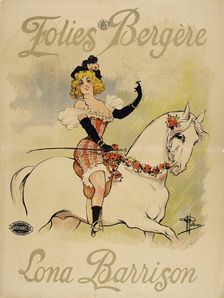 Folies Bergères. Lona Barrison, c. 1895. Creator: Guillaume, Albert (1873-1942)