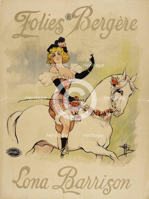 Folies Bergères. Lona Barrison, c. 1895. Creator: Guillaume, Albert (1873-1942).