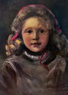 Folk costume, children: "Liss Kersti", Gagnef parish, Dalarna. (c1900s). Creator: Hildegard Katerina Thorell