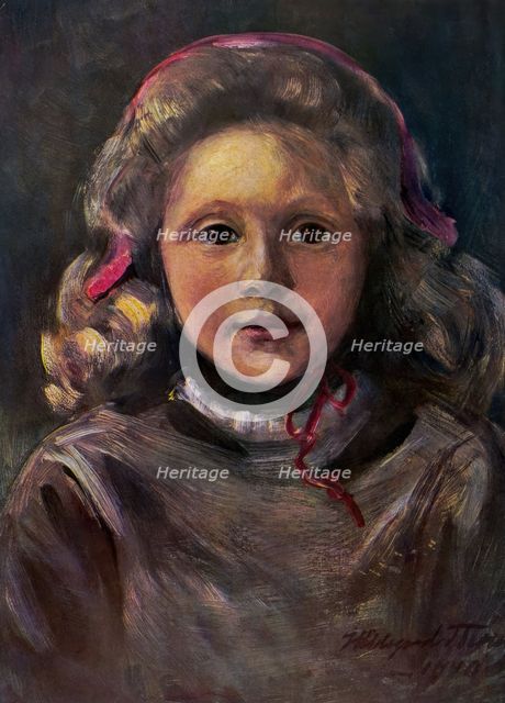 Folk costume, children: "Liss Kersti", Gagnef parish, Dalarna. (c1900s). Creator: Hildegard Katerina Thorell.