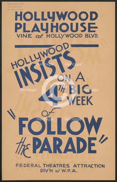 Follow the Parade, Los Angeles, [193-]. Creator: Unknown.