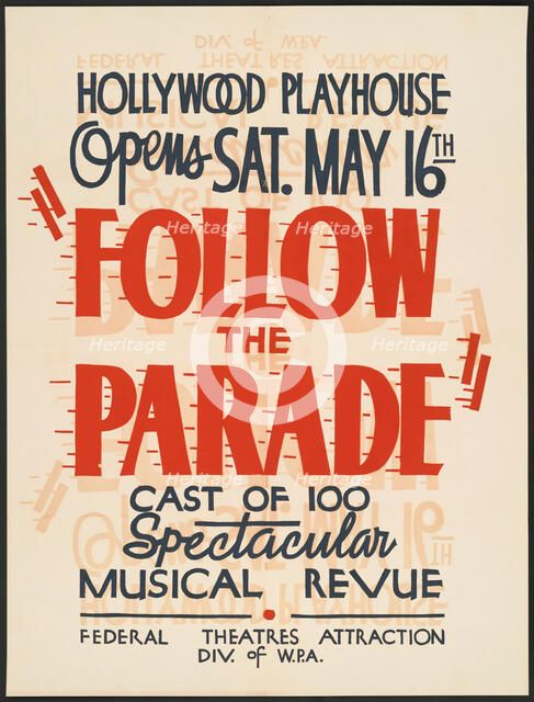 Follow the Parade, Los Angeles, 1936. Creator: Unknown.