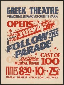 Follow the Parade, Los Angeles, 1936. Creator: Unknown
