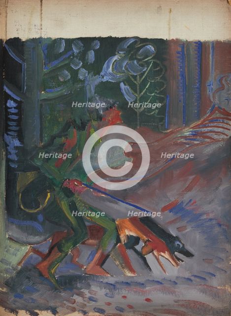 Following Footsteps, 1940-1944. Creator: Arnold Peter Weisz-Kubincan.