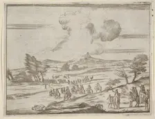 Following Francesco I d'Este's Example, His Troops Safely Pass Torrents During Extreme Wea..., 1659. Creator: Bartolomeo Fenice