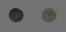 Follis (Coin) Portraying Emperor Constantine II as Caesar, 333-335. Creator: Unknown