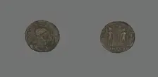 Follis (Coin) Portraying Emperor Constantine II as Caesar, 333-335. Creator: Unknown