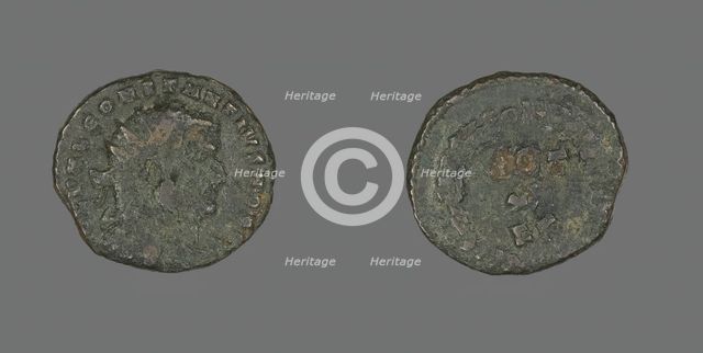 Follis (Coin) Portraying Emperor Constantius I, about 303. Creator: Unknown.