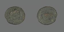 Follis (Coin) Portraying Emperor Constantius I, about 303. Creator: Unknown