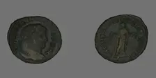 Follis (Coin) Portraying Emperor Diocletian, 298-299. Creator: Unknown