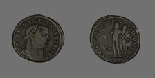 Follis (Coin) Portraying Emperor Galerius, about 301. Creator: Unknown