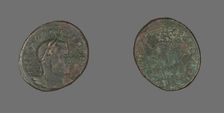 Follis (Coin) Portraying Emperor Licinius, 314-315. Creator: Unknown