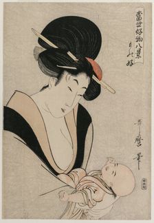 Fond of Things from the series Eight Views of Favorite Things of Today's World, late 1790s. Creator: Kitagawa Utamaro (Japanese, 1753?-1806)