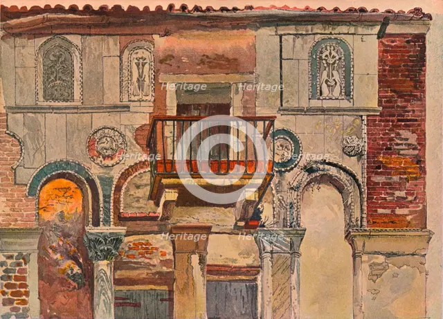 'Fondaco De Turchi, Venice', c1853. Artist: John Ruskin.