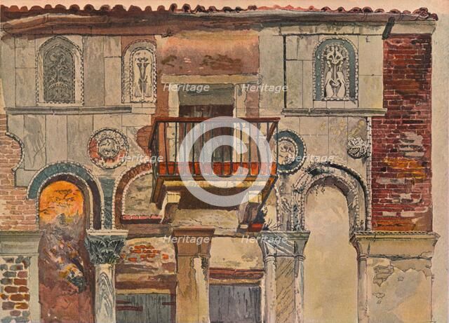 'Fondaco De Turchi, Venice', c1853. Artist: John Ruskin.