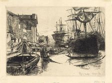 Fondamenta delle Zattere, 1880. Creator: Otto Henry Bacher