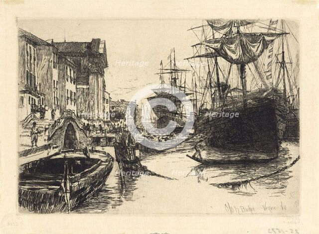 Fondamenta delle Zattere, 1880. Creator: Otto Henry Bacher.